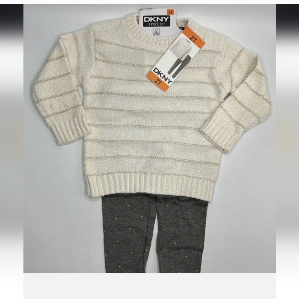 DKNY Kids' 2-piece Chenille Set White Sweater